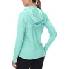 image:imageBASSDASH Womens UPF 50 Performance Hoodie Long Sleeve UV Fishing Hiking ShirtSeafoam