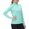 image:imageBASSDASH Womens UPF 50 Performance Hoodie Long Sleeve UV Fishing Hiking ShirtSeafoam