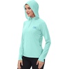 image:imageBASSDASH Womens UPF 50 Performance Hoodie Long Sleeve UV Fishing Hiking ShirtSeafoam