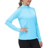image:imageBASSDASH Womens UPF 50 Performance Hoodie Long Sleeve UV Fishing Hiking ShirtSky Blue