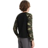 image:imageBASSDASH Youth UPF50 Camo Long Sleeve Fishing Shirt UV Protection Quick Dry TeeBlackArmy Green Camo