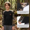 image:imageBASSDASH Youth UPF50 Camo Long Sleeve Fishing Shirt UV Protection Quick Dry TeeBlackAutumn Forest