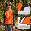 image:imageBASSDASH Youth UPF50 Camo Long Sleeve Fishing Shirt UV Protection Quick Dry TeeBlaze OrangeArmy Green Camo