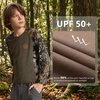 image:imageBASSDASH Youth UPF50 Camo Long Sleeve Fishing Shirt UV Protection Quick Dry TeeBrownAutumn Forest