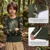 image:imageBASSDASH Youth UPF50 Camo Long Sleeve Fishing Shirt UV Protection Quick Dry TeeOlive GreenArmy Green Camo