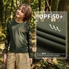 image:imageBASSDASH Youth UPF50 Camo Long Sleeve Fishing Shirt UV Protection Quick Dry TeeOlive GreenArmy Green Camo