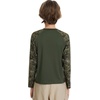 image:imageBASSDASH Youth UPF50 Camo Long Sleeve Fishing Shirt UV Protection Quick Dry TeeOlive GreenMoss Wood