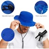 image:imageBassdash 2 Pack UPF 50 Patterned Under Brim Foldable Lightweight Bucket Sun Hats for Fishing Hiking Safari Men Women FH18Pack of 2 Colors Collection F