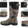 image:imageBassdash EXPLORERSG Mens Hunting Boots Waterproof Rubber Boots 400G Insulated 5mm Neoprene Lined for Outdoor FishingGrunge Camo