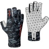 image:imageBASSDASH 34 Finger UPF 50 Sun Gloves Breathable AntiSlip Silicone Palm for Men Women Fishing Fingerless Cycling RunningBlack Camo