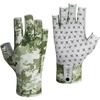 image:imageBASSDASH 34 Finger UPF 50 Sun Gloves Breathable AntiSlip Silicone Palm for Men Women Fishing Fingerless Cycling RunningMoss Shadow Camo