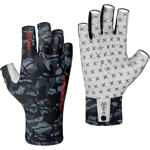 image:imageBASSDASH 34 Finger UPF 50 Sun Gloves Breathable AntiSlip Silicone Palm for Men Women Fishing Fingerless Cycling RunningBlack Camo