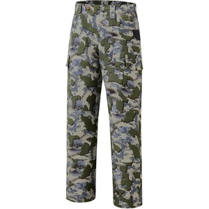 image:imageBASSDASH Invis Mens Stretch Hunting Pants Water Resistant Camo Fishing PantGreen Vegetation