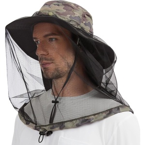 image:imageBASSDASH UPF 50 Mosquito Sun Hat with Hidden Head Net and Neck Flap for Men Women Outdoor Fishing Hiking CampingEarth Camo