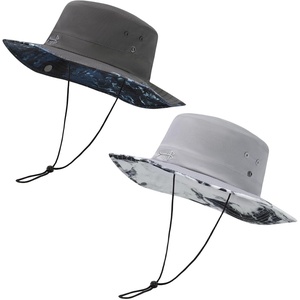 image:imageBassdash 2 Pack UPF 50 Patterned Under Brim Foldable Lightweight Bucket Sun Hats for Fishing Hiking Safari Men Women FH18Pack of 2 Colors Collection E
