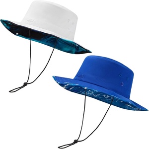 image:imageBassdash 2 Pack UPF 50 Patterned Under Brim Foldable Lightweight Bucket Sun Hats for Fishing Hiking Safari Men Women FH18Pack of 2 Colors Collection F