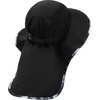 image:imageBASSDASH UPF 50 Unisex Water Resistant Wide Brim Sun Hat with Large Neck Flap Ponytail Fishing Hat for Men WomenBlackSplash Black