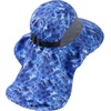 image:imageBASSDASH UPF 50 Unisex Water Resistant Wide Brim Sun Hat with Large Neck Flap Ponytail Fishing Hat for Men WomenBlue Camo