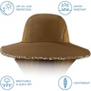 image:imageBASSDASH UPF 50 Unisex Water Resistant Wide Brim Sun Hat with Large Neck Flap Ponytail Fishing Hat for Men WomenCaramelLeopard