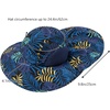 image:imageBASSDASH UPF 50 Unisex Water Resistant Wide Brim Sun Hat with Large Neck Flap Ponytail Fishing Hat for Men WomenColorful LeavesDark Blue