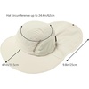 image:imageBASSDASH UPF 50 Unisex Water Resistant Wide Brim Sun Hat with Large Neck Flap Ponytail Fishing Hat for Men WomenIvorySand