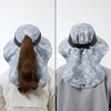 image:imageBASSDASH UPF 50 Unisex Water Resistant Wide Brim Sun Hat with Large Neck Flap Ponytail Fishing Hat for Men WomenLight Grey Camo