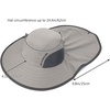 image:imageBASSDASH UPF 50 Unisex Water Resistant Wide Brim Sun Hat with Large Neck Flap Ponytail Fishing Hat for Men WomenLight GreyDark Grey