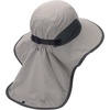 image:imageBASSDASH UPF 50 Unisex Water Resistant Wide Brim Sun Hat with Large Neck Flap Ponytail Fishing Hat for Men WomenLight GreyDark Grey