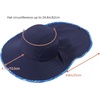 image:imageBASSDASH UPF 50 Unisex Water Resistant Wide Brim Sun Hat with Large Neck Flap Ponytail Fishing Hat for Men WomenNavy BlueRipple