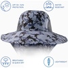 image:imageBASSDASH UPF 50 Unisex Water Resistant Wide Brim Sun Hat with Large Neck Flap Ponytail Fishing Hat for Men WomenStorm Camo