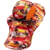 image:imageBASSDASH UPF 50 Unisex Water Resistant Wide Brim Sun Hat with Large Neck Flap Ponytail Fishing Hat for Men WomenSunset Palm TreesOrange