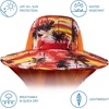 image:imageBASSDASH UPF 50 Unisex Water Resistant Wide Brim Sun Hat with Large Neck Flap Ponytail Fishing Hat for Men WomenSunset Palm TreesOrange