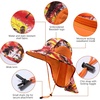 image:imageBASSDASH UPF 50 Unisex Water Resistant Wide Brim Sun Hat with Large Neck Flap Ponytail Fishing Hat for Men WomenSunset Palm TreesOrange
