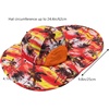 image:imageBASSDASH UPF 50 Unisex Water Resistant Wide Brim Sun Hat with Large Neck Flap Ponytail Fishing Hat for Men WomenSunset Palm TreesOrange