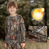image:imageBASSDASH Youth UPF 50 Camo Hunting Shirt Lightweight Quick Dry Long Sleeve TShirt for Boys Girls Fishing Hiking FS04YAutumn Forest