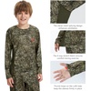 image:imageBASSDASH Youth UPF 50 Camo Hunting Shirt Lightweight Quick Dry Long Sleeve TShirt for Boys Girls Fishing Hiking FS04YMoss Wood
