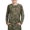 image:imageBASSDASH Youth UPF 50 Camo Hunting Shirt Lightweight Quick Dry Long Sleeve TShirt for Boys Girls Fishing Hiking FS04YMoss Wood