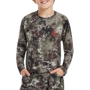 image:imageBASSDASH Youth UPF 50 Camo Hunting Shirt Lightweight Quick Dry Long Sleeve TShirt for Boys Girls Fishing Hiking FS04YGrunge Camo