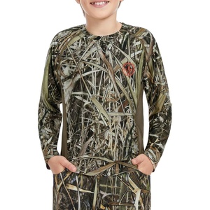 image:imageBASSDASH Youth UPF 50 Camo Hunting Shirt Lightweight Quick Dry Long Sleeve TShirt for Boys Girls Fishing Hiking FS04YMarshreed 