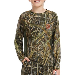 image:imageBASSDASH Youth UPF 50 Camo Hunting Shirt Lightweight Quick Dry Long Sleeve TShirt for Boys Girls Fishing Hiking FS04YMarshreed