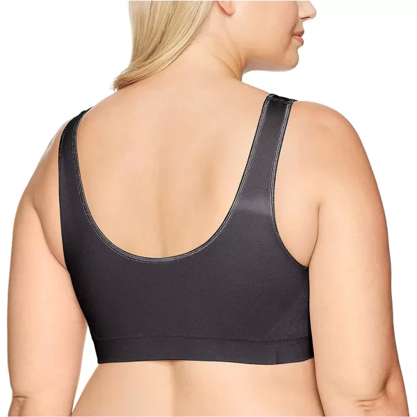 Bali One Smooth U Wireless Bra Seamless NoBulge Shapewear Bra Pullover Bralette with NoRoll Underband and NoDig StrapsBlack