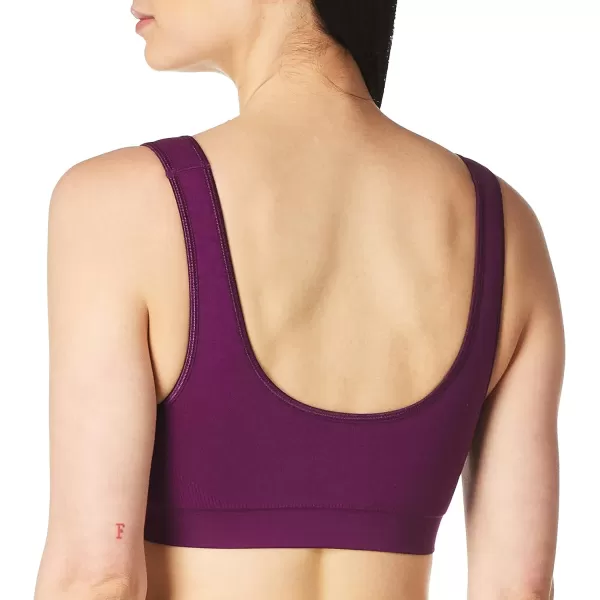 Bali One Smooth U Wireless Bra Seamless NoBulge Shapewear Bra Pullover Bralette with NoRoll Underband and NoDig StrapsVenetian Purple