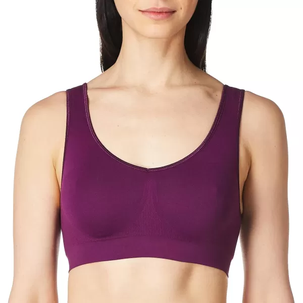 Bali One Smooth U Wireless Bra Seamless NoBulge Shapewear Bra Pullover Bralette with NoRoll Underband and NoDig StrapsVenetian Purple