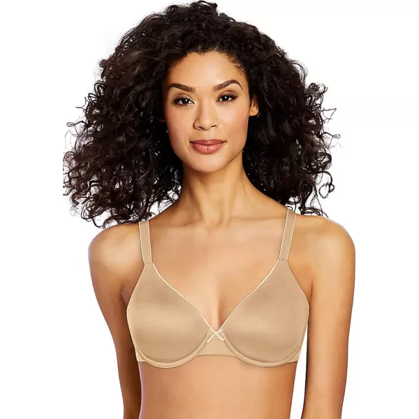 Bali Passion For Comfort Underwire Bra with FullCoverage Light Lift Back Smoothing Shapewear Bra for Everyday WearNudeLight Beige Combo