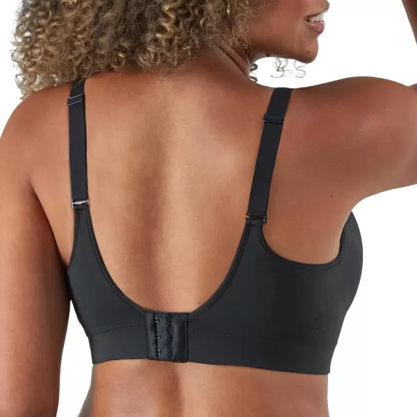 Bali Womens Wireless Bra Comfort Revolution Modern Seamless Bra Flextofit Wirefree BraBlack