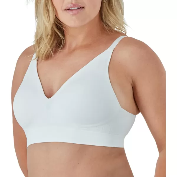 Bali Womens Wireless Bra Comfort Revolution Modern Seamless Bra Flextofit Wirefree BraWhite