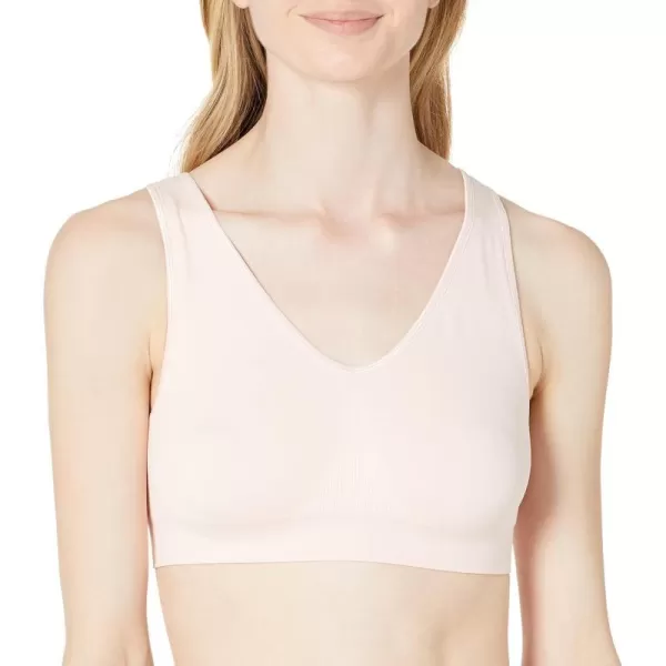 Bali One Smooth U Wireless Bra Seamless NoBulge Shapewear Bra Pullover Bralette with NoRoll Underband and NoDig StrapsBlushing Pink