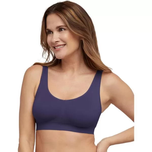 Bali One Smooth U Wireless Bra Seamless NoBulge Shapewear Bra Pullover Bralette with NoRoll Underband and NoDig StrapsPop Art Purple