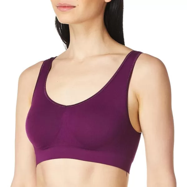 Bali One Smooth U Wireless Bra Seamless NoBulge Shapewear Bra Pullover Bralette with NoRoll Underband and NoDig StrapsVenetian Purple