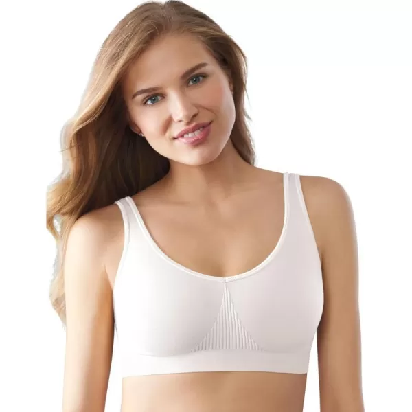 Bali One Smooth U Wireless Bra Seamless NoBulge Shapewear Bra Pullover Bralette with NoRoll Underband and NoDig StrapsWhite